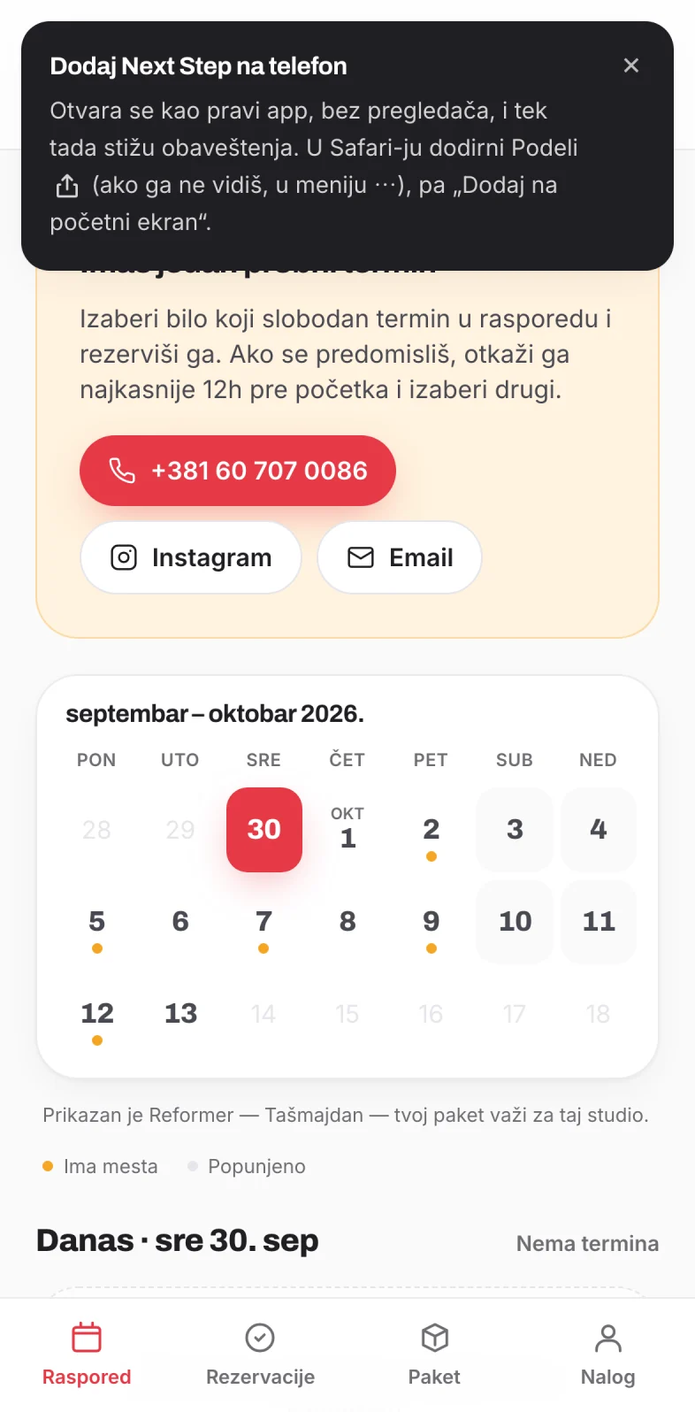 Dodavanje aplikacije na početni ekran