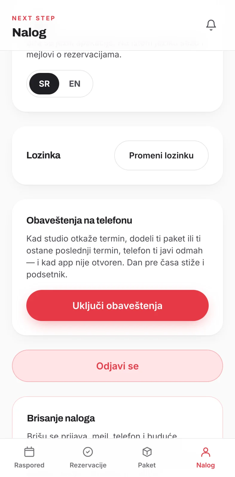 Obaveštenje na telefonu